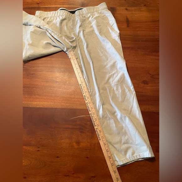 Simply Vera Wang Crop Pants Khaki Stretch Pull On Casual Womens Beige Large - Picture 7 of 8